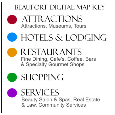 Key for Beaufort Digital Downtown Map